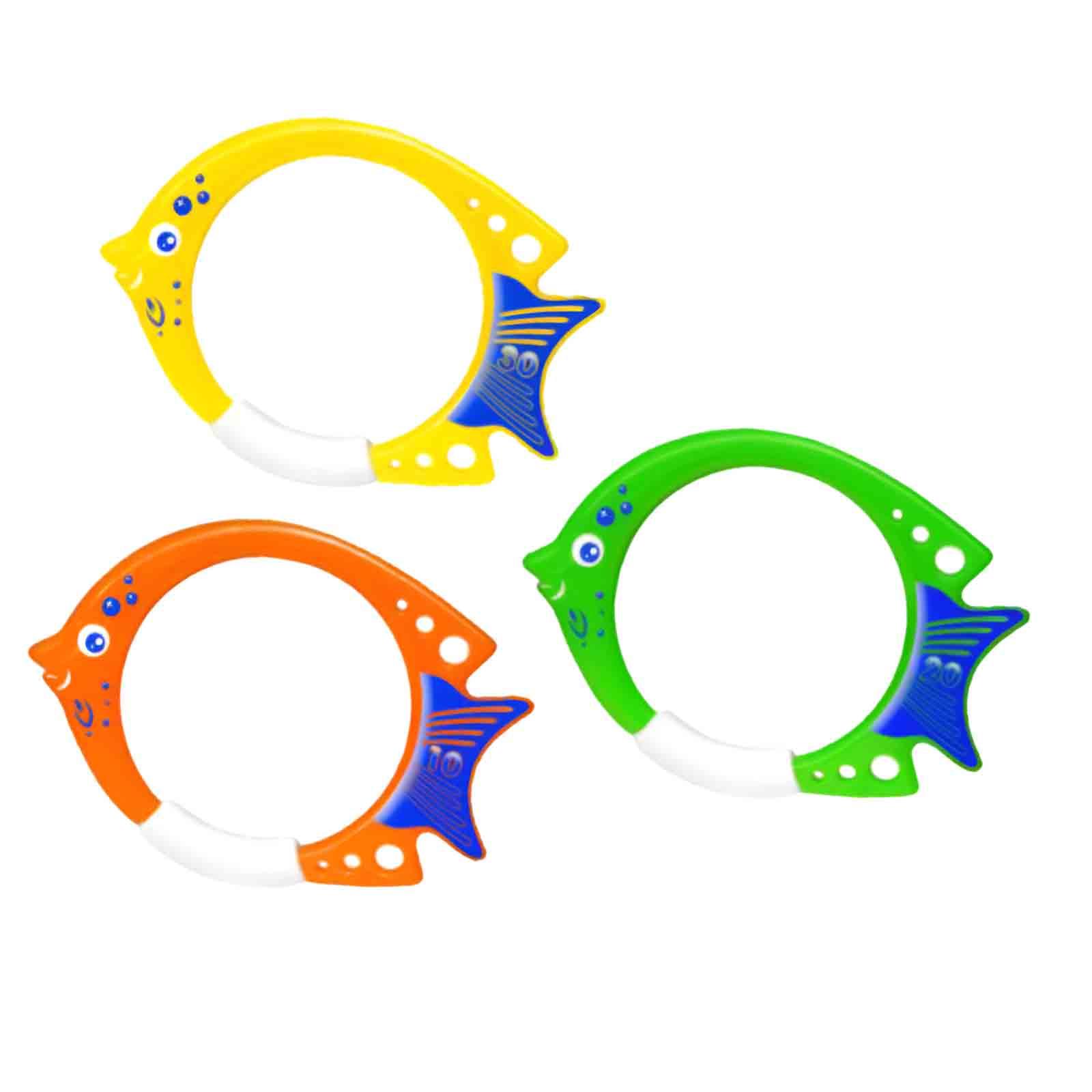 Aquatic Sports Equipment - 3 Pieces Fish Ring Toys Fun